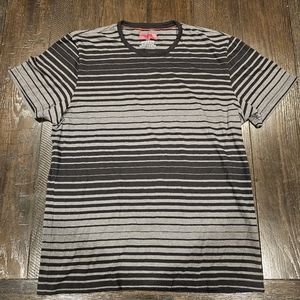Alfani Striped T-Shirt | Short Sleeve Tee Slim Fit | Men's Large